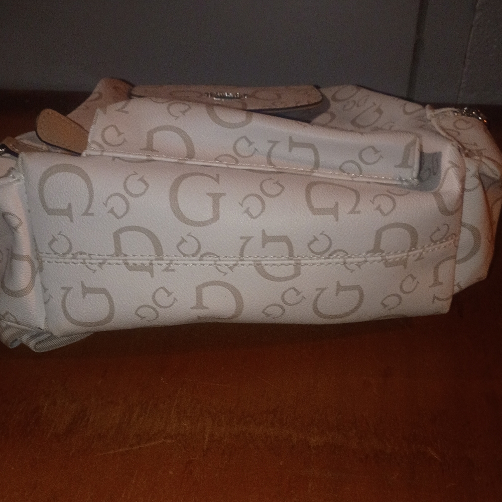 GUESS Beige Monogram Drawstring Backpack - Picture 14 of 16